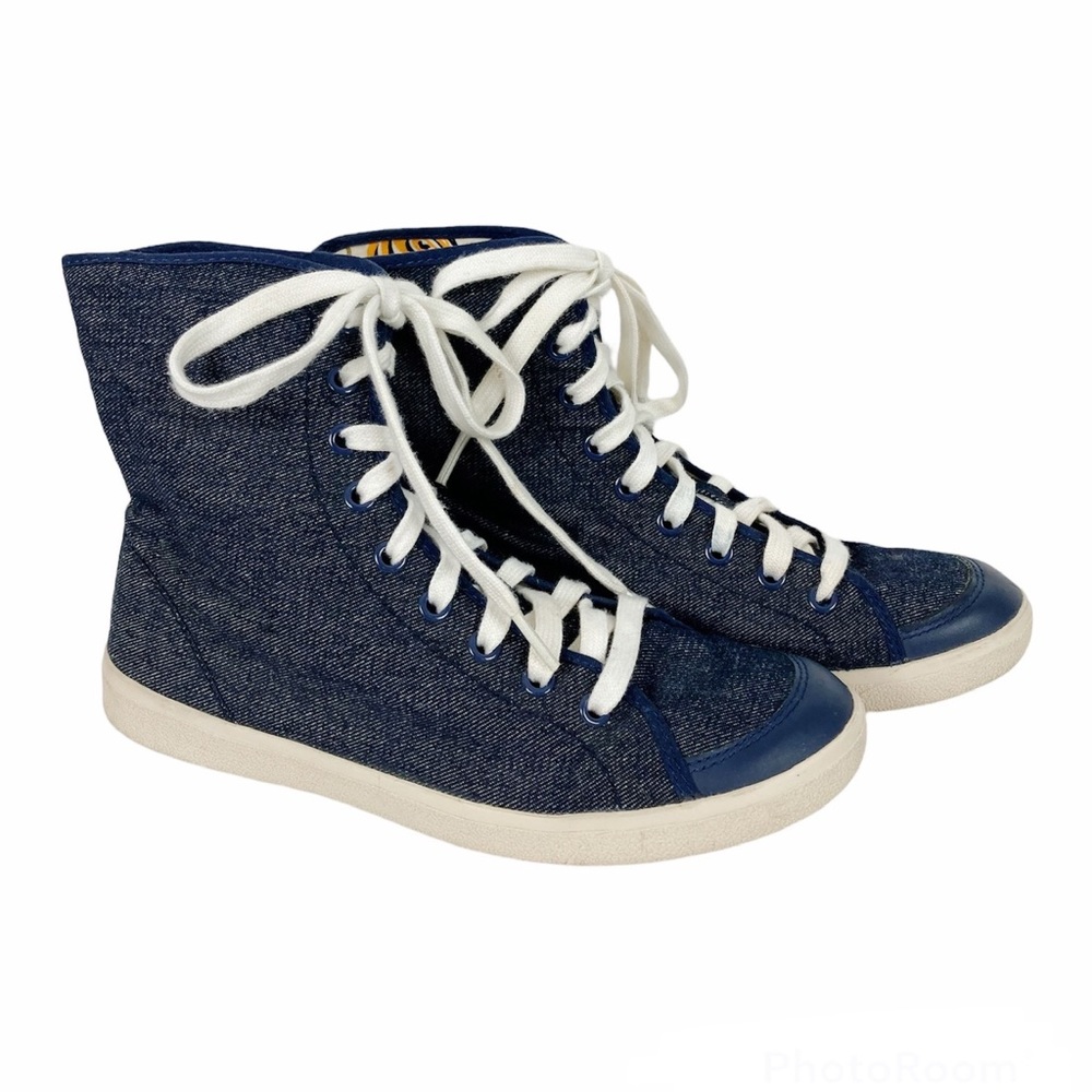 Coach Denim High Top Erikka Sneakers Size 6.5